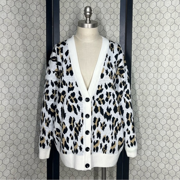 MINKPINK Sweaters - MINKPINK Cheetah Print Cardigan